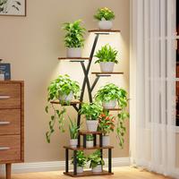 POZILAN Plant Stand Indoor with Grow Lights - 8 Tier Indoor Plant Shelf, Corner Plant Stands for Indoor Plants, 51\