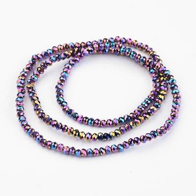 Electroplate Glass Bead Strands