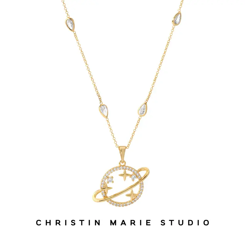 Saturn Drip Necklace