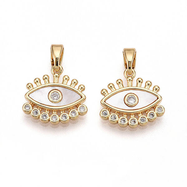 Brass Micro Pave Cubic Zirconia Charms
