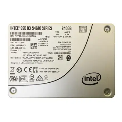 Intel SSDSC2KG240G8 | D3 S4610 240GB Triple-Level Cell SATA 6Gb/s 2.5-Inch Solid State Drive