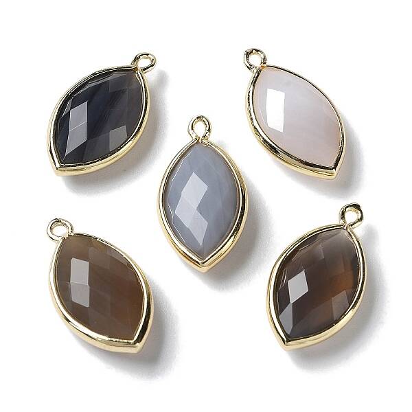 Natural Grey Agate Pendants