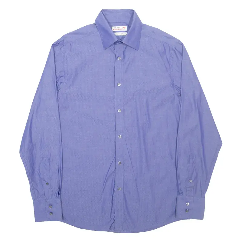TED BAKER Endurance Mens Plain Shirt Blue Long Sleeve M