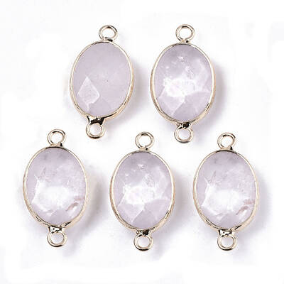 Natural Quartz Crystal Links Connectors