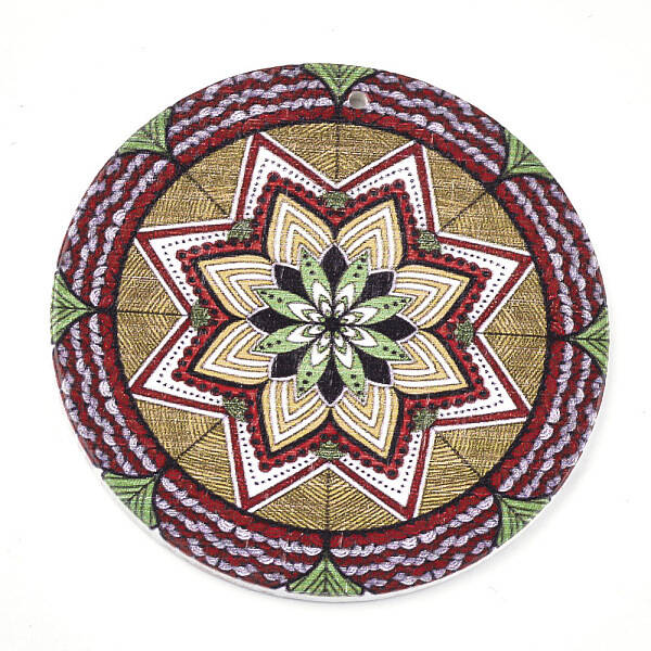 Printed Wooden Big Pendants