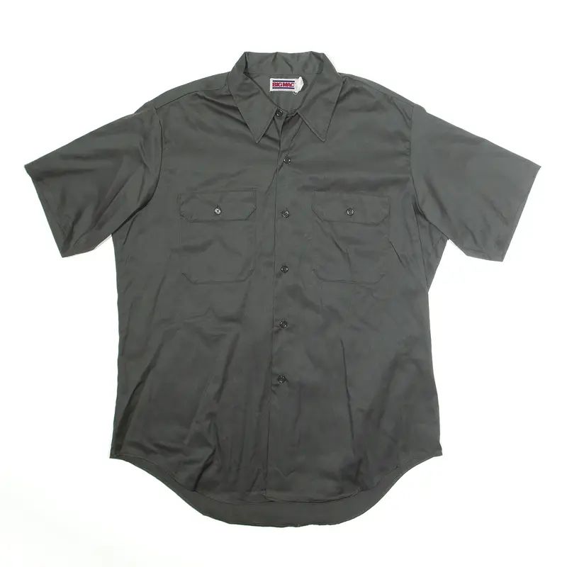 BIG MAC Worker Shirt Grey Short Sleeve Mens XL