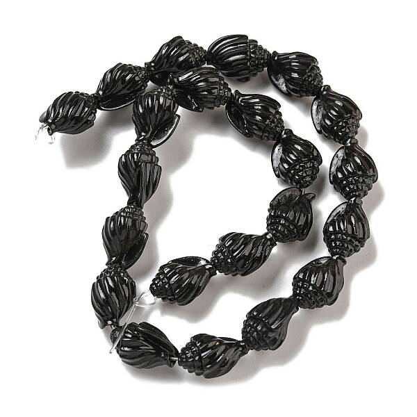 Synthetic Coral Carved Beads Strands