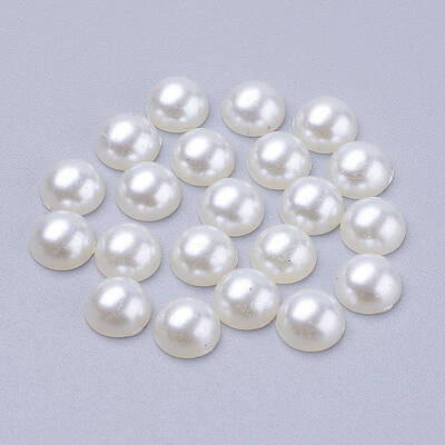 Half Round Acrylic Imitated Pearl Flat Back Cabochons