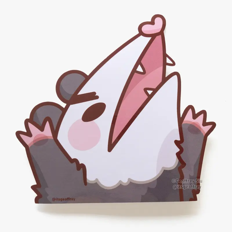 Screaming Possum Vinyl Peeker Sticker (5\
