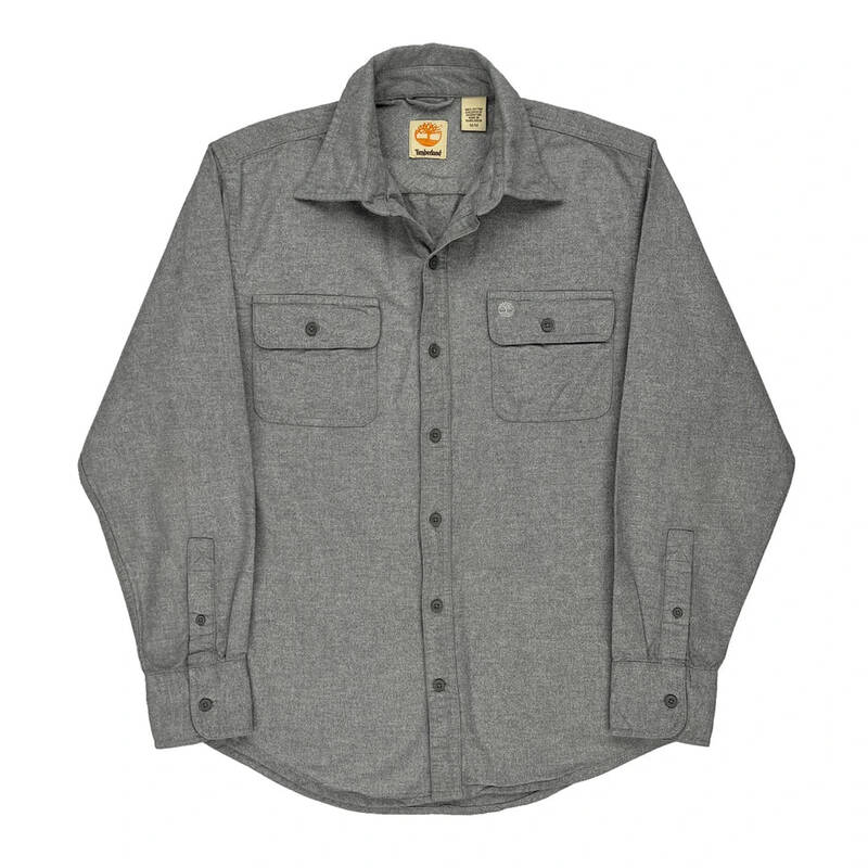 Timberland Flannel Shirt - Medium Grey Cotton