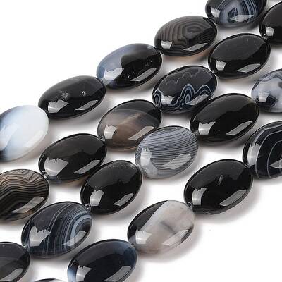 Natural Striped Agate/Banded Agate Beads Strands