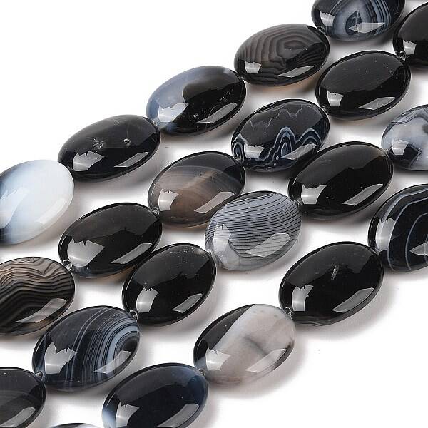 Natural Striped Agate/Banded Agate Beads Strands