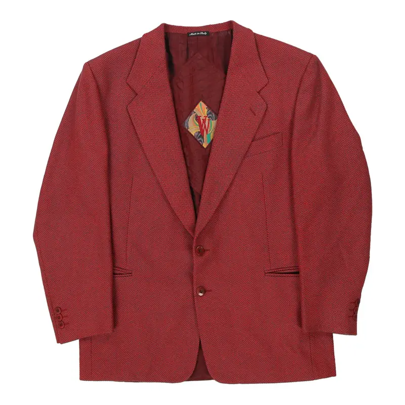 Unbranded Blazer - 2XL Red Virgin Wool