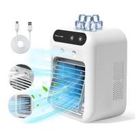 Portable Air Conditioner Fan, 3 in 1 Fan Humidifier with 2 Spray Speeds, Personal Evaporative Cooler for Bedroom, Office & Ca...