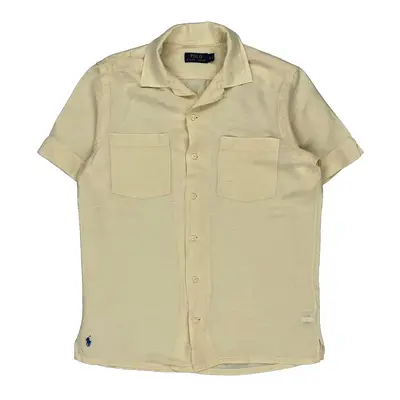 Ralph Lauren Short Sleeve Shirt - Small Yellow Cotton Blend