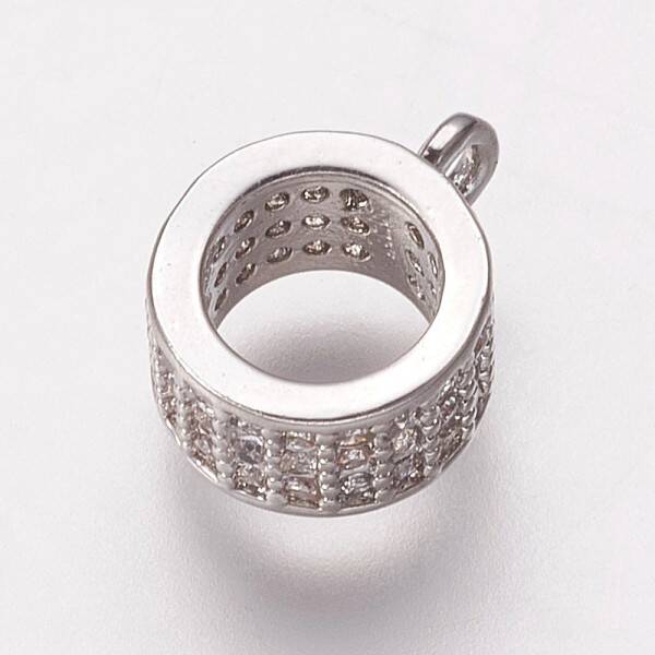 Brass Cubic Zirconia Tube Bails