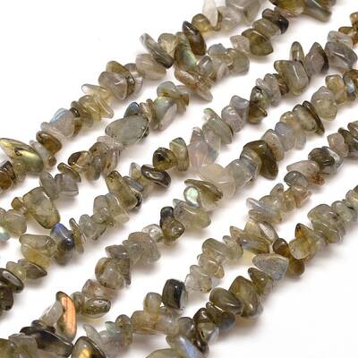 Natural Labradorite Chip Bead Strands