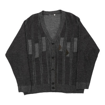 Unbranded Cardigan - XL Grey Wool