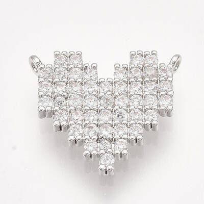 Brass Micro Pave Cubic Zirconia Pendants