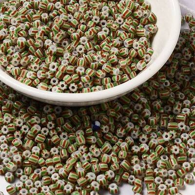 8/0 Opaque Colours Seep Glass Seed Beads