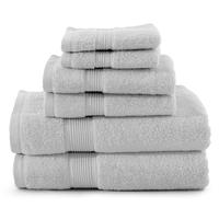 Lux Decor 6 Pack Bath Towel Set - 100% Cotton, Zero Twist Weave, Soft & Absorbent -  2 Bath Towels, 2 Hand Towels, 2 Washclot...