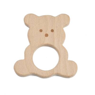 Natural Beech Wooden Baby Teething Toys