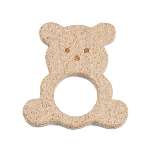 Natural Beech Wooden Baby Teething Toys