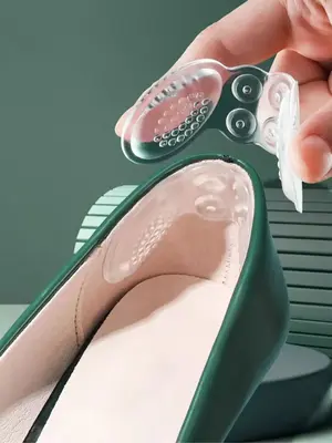 1 Pair Shoe Inserts, Thick Heel Pads, Anti-scratch High Heel Foot Cushion, Anti-slip and Anti-wear Shoe Insert Cushion to Red...