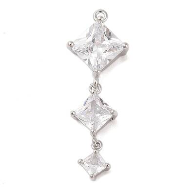 Brass Inlay Clear Glass Pendants