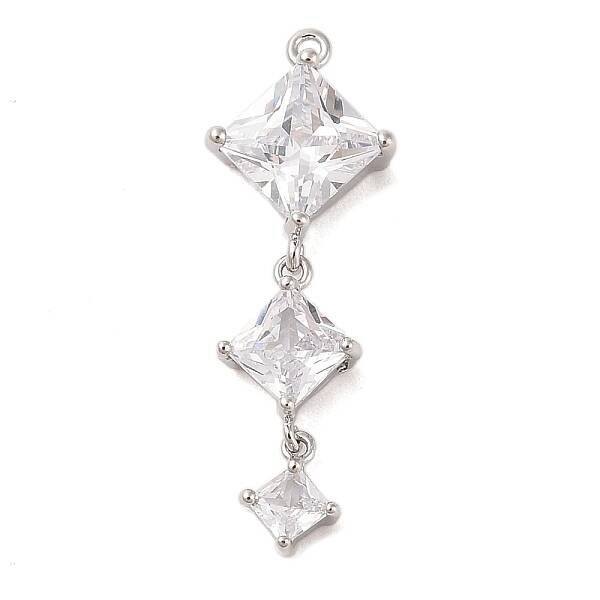 Brass Inlay Clear Glass Pendants