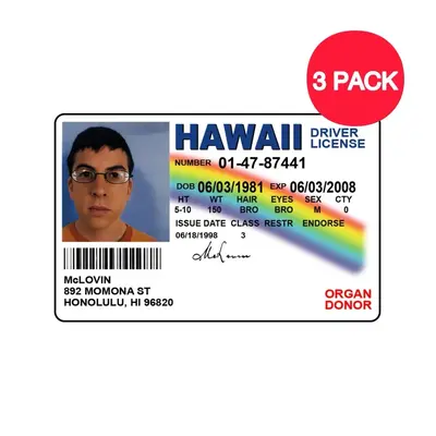 MC LOVIN CARD FROM SUPERBAD MOVIE (3 PACK)