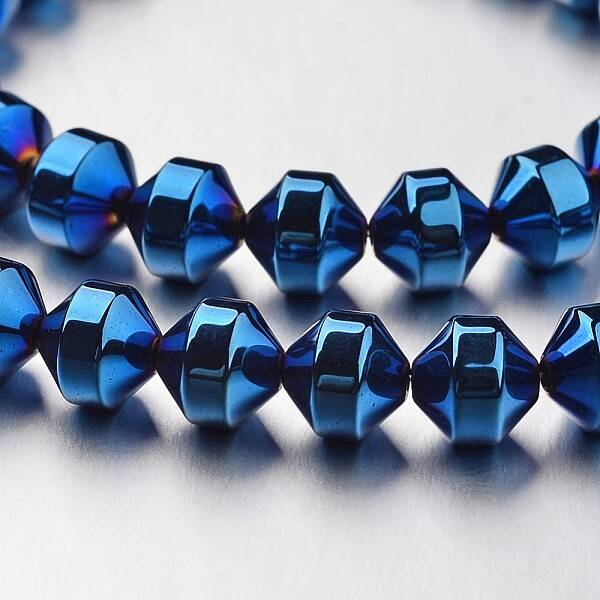 Electroplate Non-magnetic Synthetic Hematite Bead Strands