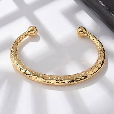 Texture 304 Stainless Steel Cuff Bangles