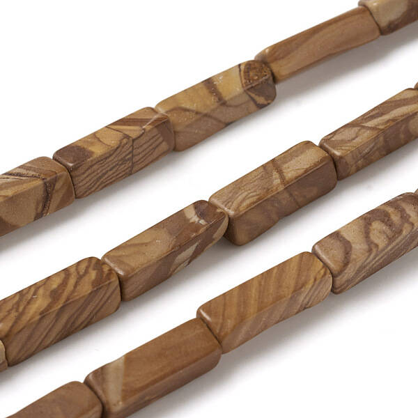Natural Wood Lace Stone Beads Strands