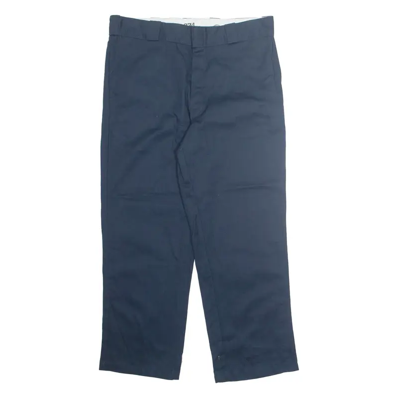 DICKIES Workwear 874 Mens Trousers Blue Regular Straight W36 L28