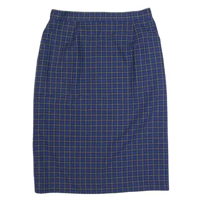 BURBERRY Womens Pencil Skirt Blue Knee Length 90s Check M