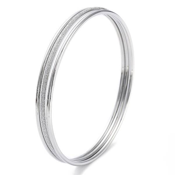 Non-Tarnish 3Pcs 304 Stainless Steel Plain Bangles Set