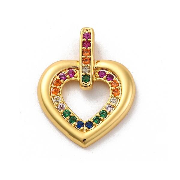 Brass Micro Pave Cubic Zirconia Pendants