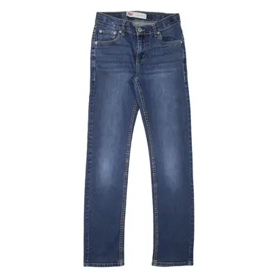 LEVI'S 511 Jeans Boys Blue Slim Straight Stone Wash W24 L29