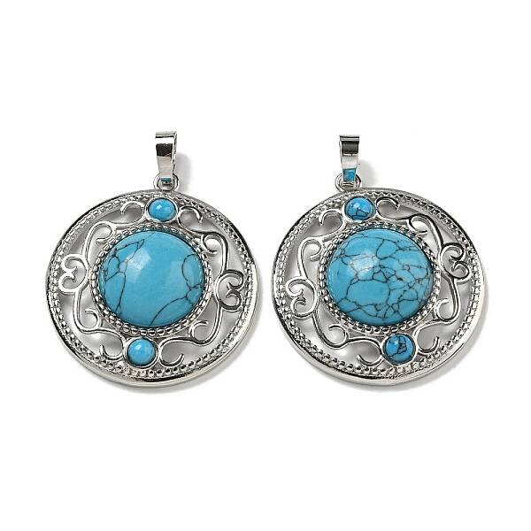 Synthetic Blue Turquoise Pendants