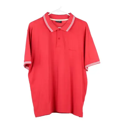 Champion Polo Shirt - Large Red Cotton