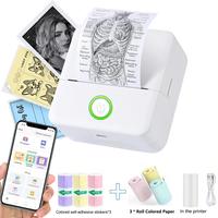 Portable Wifi Mini Printer, 1 Set Usb Powered Wireless Label Printer with Paper & Stickers, Small Pocket Printer for Notes & ...