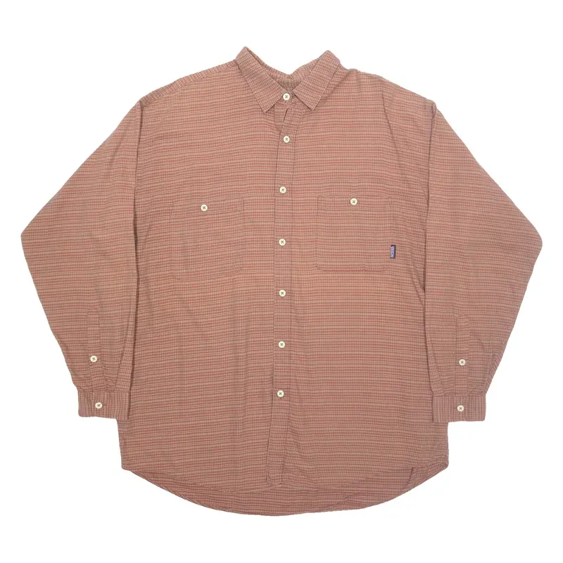 PATAGONIA Mens Shirt Red Check Long Sleeve XL