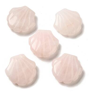 Natural Rose Quartz Carved Healing Shell Figurines