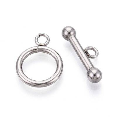 Non-Tarnish 304 Stainless Steel Ring Toggle Clasps