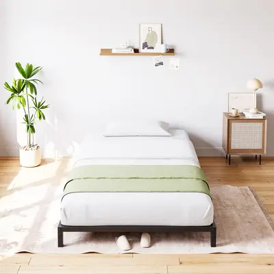 Garvee 6 Inch Twin Bed Frame No Box Spring Needed, Heavy Duty Metal Platform Bed Frame Twin Size for Bedroom Easy Assembly, N...