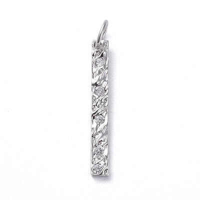 Brass Micro Pave Cubic Zirconia Pendants