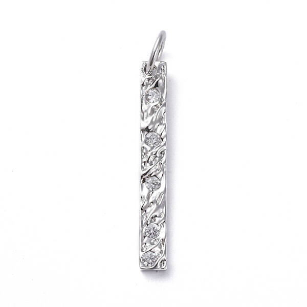 Brass Micro Pave Cubic Zirconia Pendants