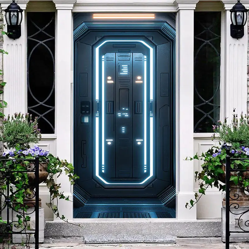 Lighted Futuristic Technology Hatch Party Door Cover - Aperturee