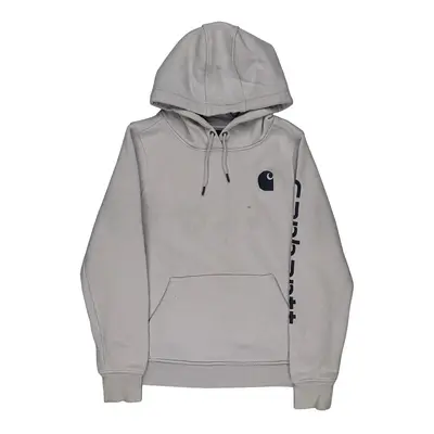 Carhartt Hoodie - Small Grey Cotton Blend | Size: small